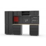 Darbnīcas mēbeļu komplekts RMS Black, 36 gab