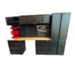 Darbnīcas mēbeļu komplekts RMS Black, 36 gab