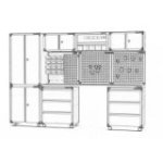 Darbnīcas mēbeļu komplekts RMS Black, 36 gab