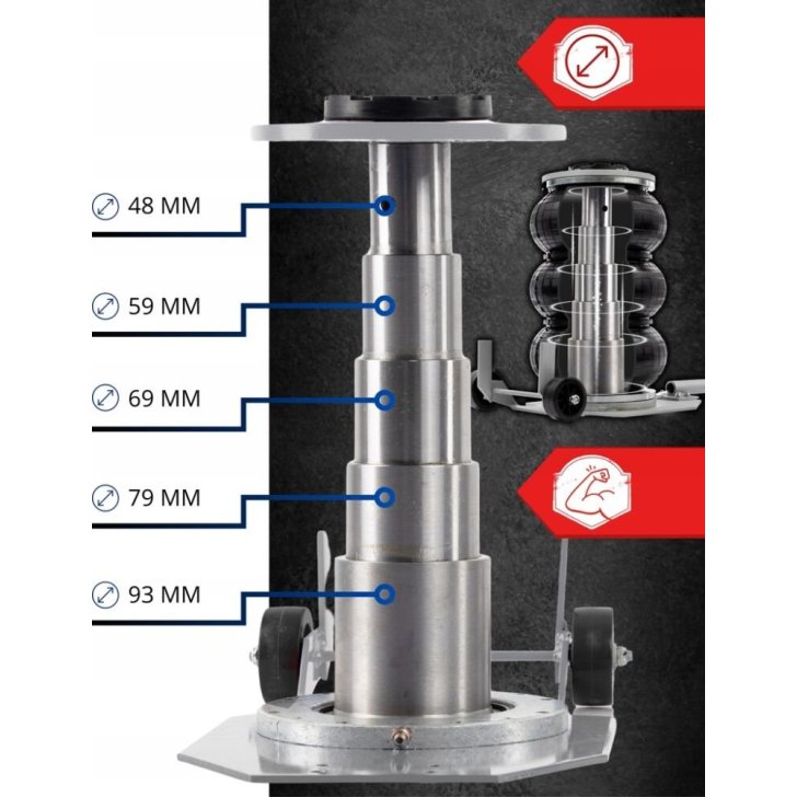 Sniegavīra spilvena pneimatiskais pacēlājs, 3,5 tonnu spilvens