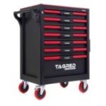 Instrumentu skapis, darbnīcas ratiņi TAGRED TA234, 7 atvilktnes