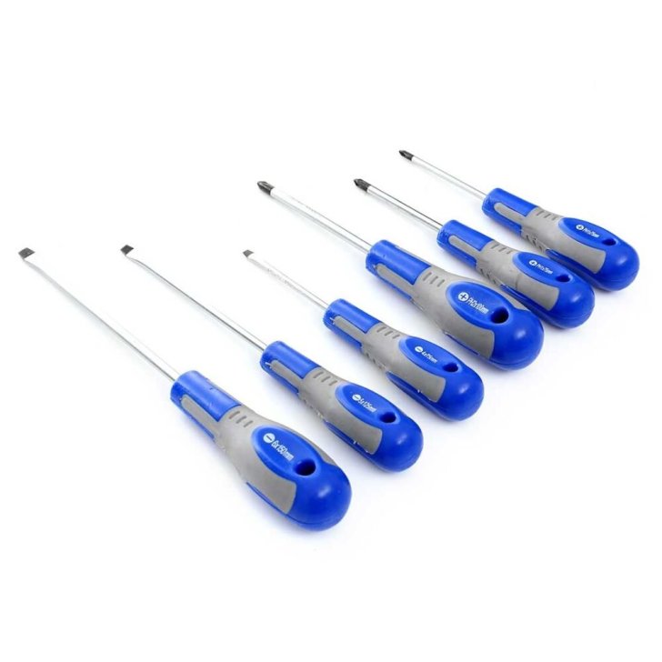 Skrūvgrieži ar magnētiskiem uzgaļiem, 6 gabalu komplekts