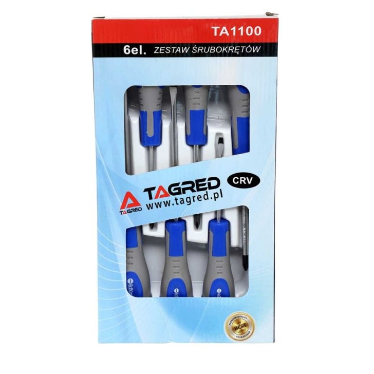 Skrūvgrieži ar magnētiskiem uzgaļiem, 6 gabalu komplekts