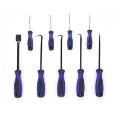 Āķveida skrūvgrieži, āķi O veida gredzenu blīvēm, 9 gab.