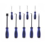 Āķveida skrūvgrieži, āķi O veida gredzenu blīvēm, 9 gab.