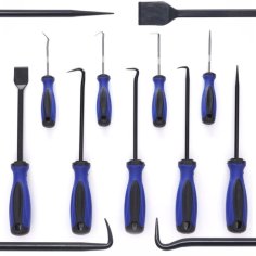 Āķveida skrūvgrieži, āķi O veida gredzenu blīvēm, 9 gab. 2