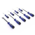 Āķveida skrūvgrieži, āķi O veida gredzenu blīvēm, 9 gab.