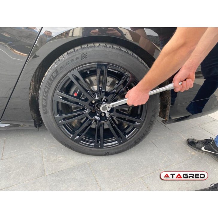 3/8" 19-110Nm griezes momenta atslēga ar fiksatoru, riteņiem, kalibrēšanas sertifikāts