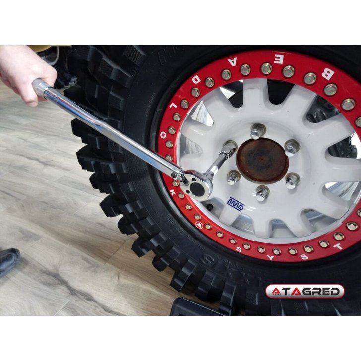 3/8" 19-110Nm griezes momenta atslēga ar fiksatoru, riteņiem, kalibrēšanas sertifikāts