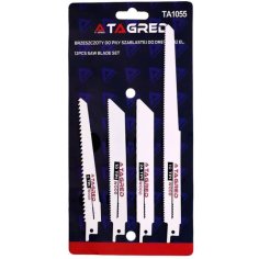 Zāģa asmeņu komplekts, virzuļzāģa asmens, lapsas aste, 12 gab.