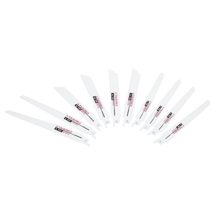 Zāģa asmeņu komplekts, virzuļzāģa asmens, lapsas aste, 10 gab.