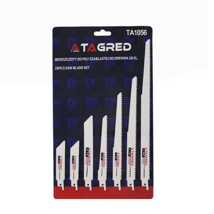 Zāģa asmeņu komplekts, virzuļzāģa asmens, lapsas aste, 28 gab.