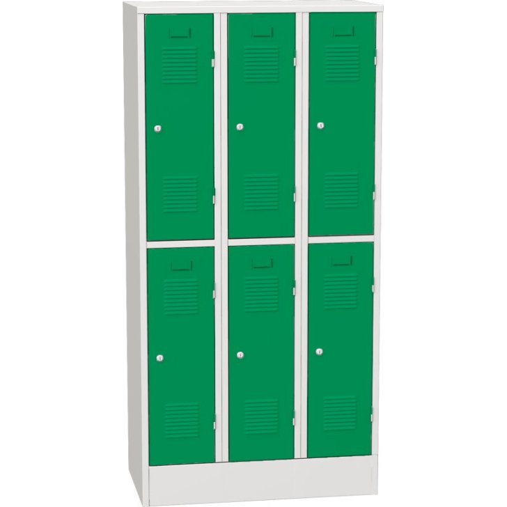 Horizontāli sadalīts metāla skapis