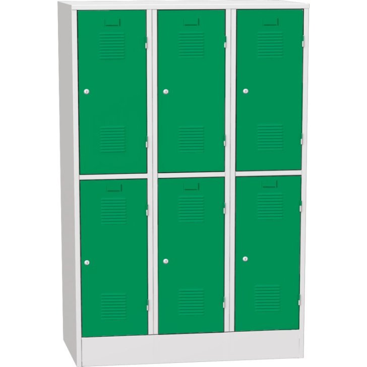 Horizontāli sadalīts metāla skapis