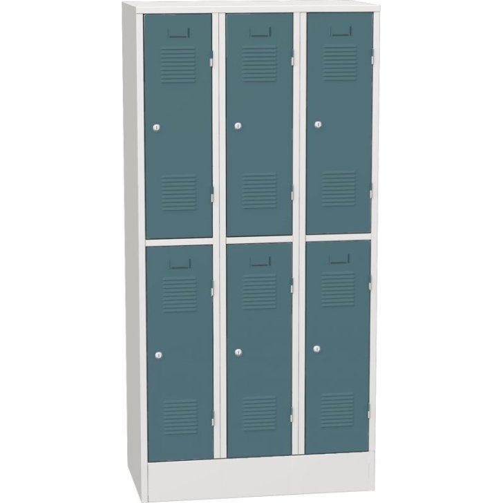 Horizontāli sadalīts metāla skapis