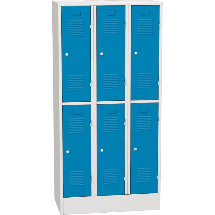 Horizontāli sadalīts metāla skapis