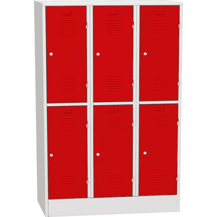 Horizontāli sadalīts metāla skapis