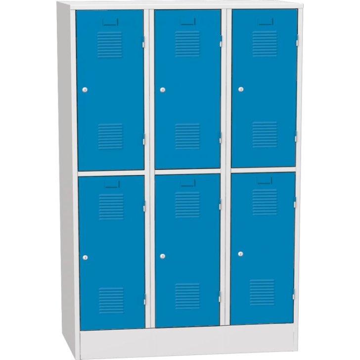 Horizontāli sadalīts metāla skapis