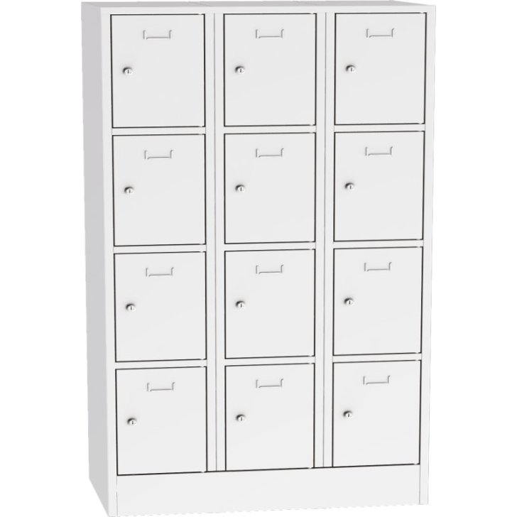 Metāla skapis ar slēdzamām kastēm