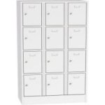 Metāla skapis ar slēdzamām kastēm