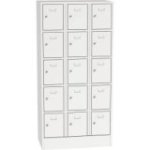 Metāla skapis ar slēdzamām kastēm