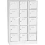 Metāla skapis ar slēdzamām kastēm