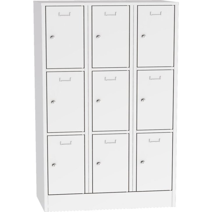 Metāla skapis ar slēdzamām kastēm