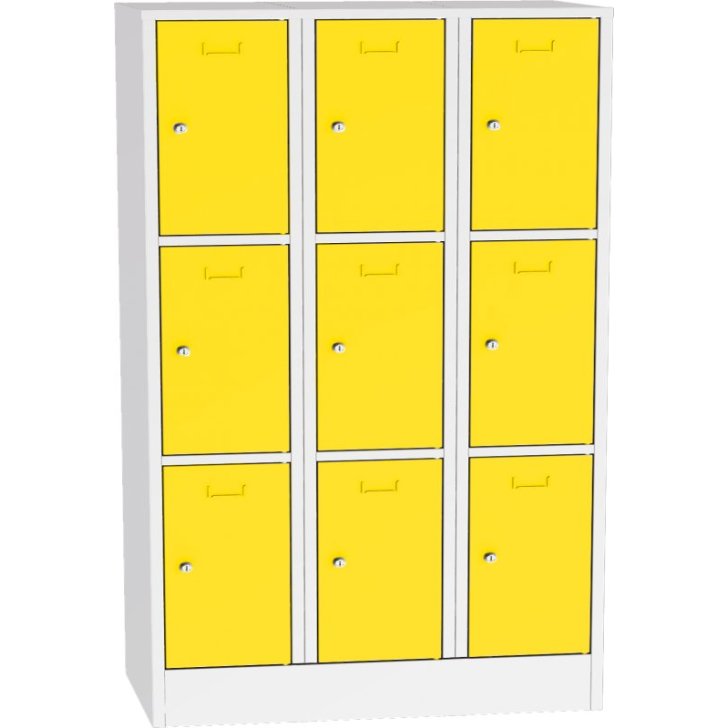 Metāla skapis ar slēdzamām kastēm