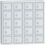 Tērauda kastes skapītis - 20 nodalījumi