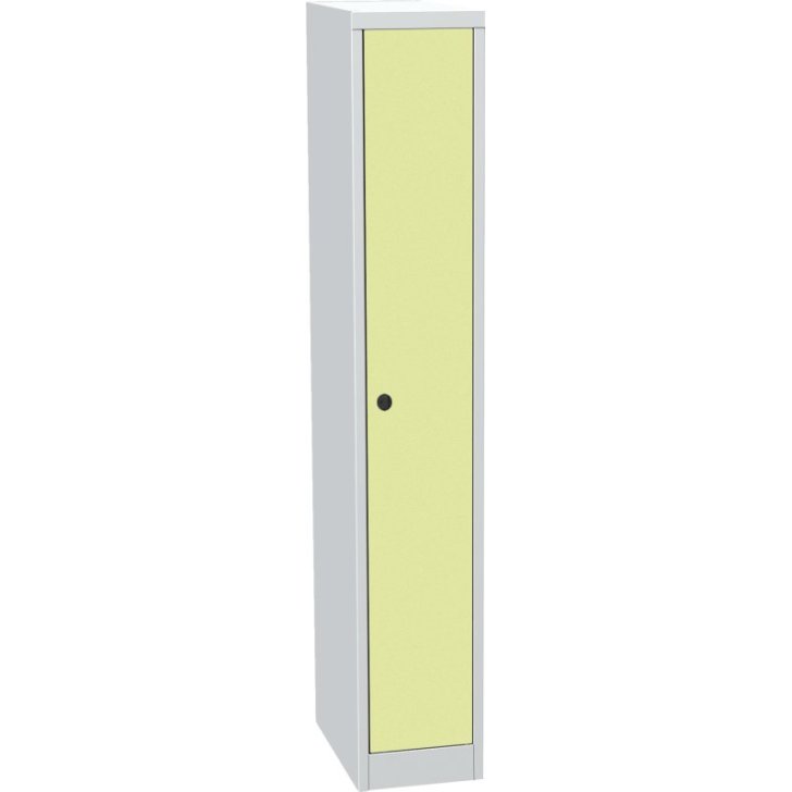 Metāla skapītis ar lamināta durvīm