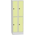 Horizontāli sadalāms skapis ar kompaktām lamināta durvīm