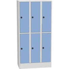 Horizontāli sadalāms skapis ar kompaktām lamināta durvīm