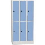 Horizontāli sadalāms skapis ar kompaktām lamināta durvīm