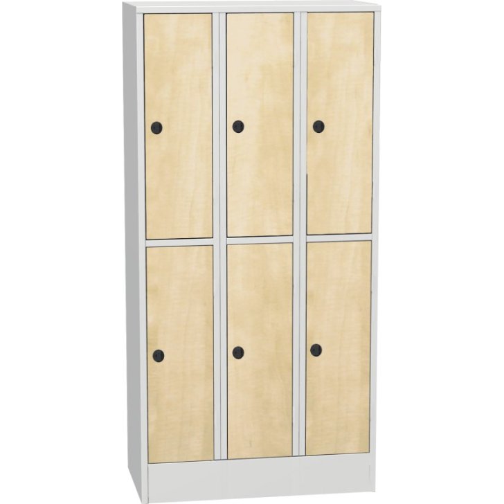 Horizontāli sadalāms skapis ar laminētām durvīm