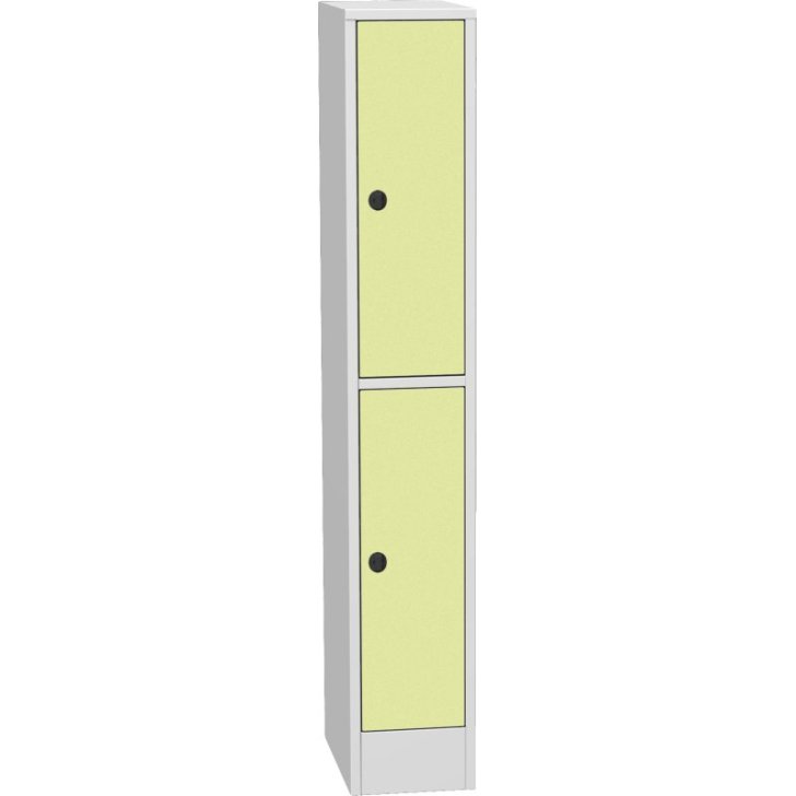 Horizontāli sadalāms skapis ar kompaktām lamināta durvīm