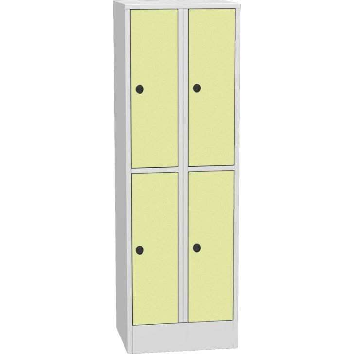 Horizontāli sadalāms skapis ar kompaktām lamināta durvīm