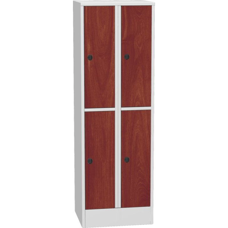 Horizontāli sadalāms skapis ar laminētām durvīm