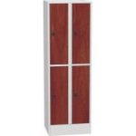 Horizontāli sadalāms skapis ar laminētām durvīm