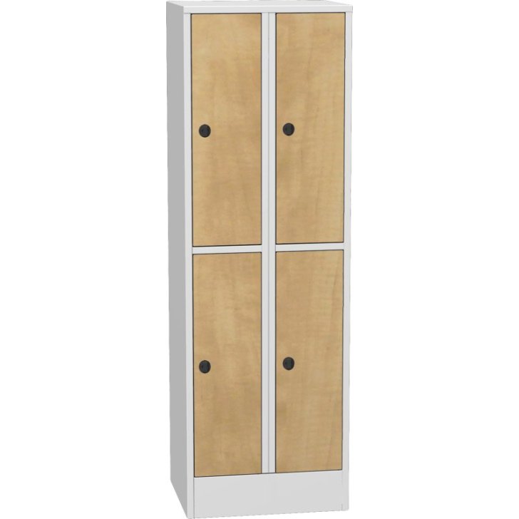 Horizontāli sadalāms skapis ar laminētām durvīm