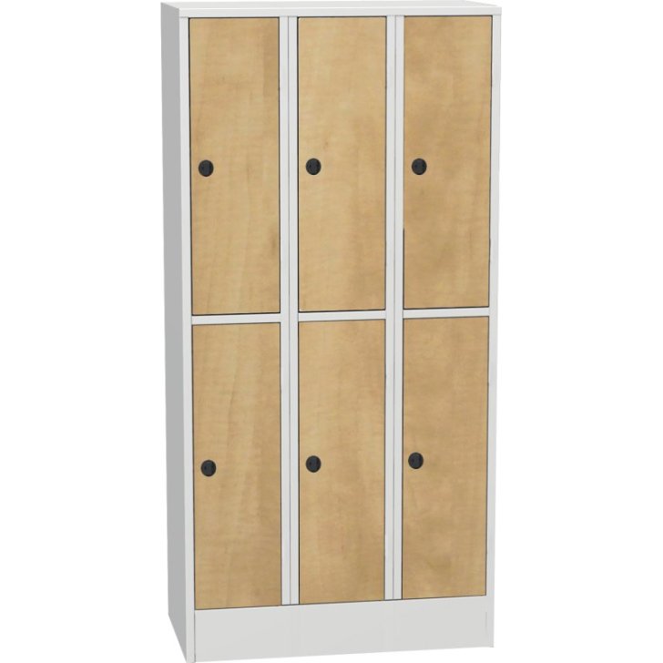 Horizontāli sadalāms skapis ar laminētām durvīm