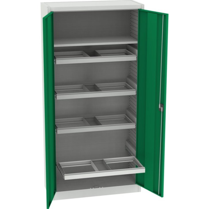 Universāls skapis ar 4 izvelkamiem rāmjiem A4 mapju pakarināšanai + 1 plaukts