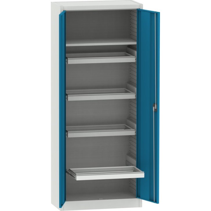 Universāls skapis ar 4 izvelkamiem rāmjiem A4 mapju pakarināšanai + 1 plaukts