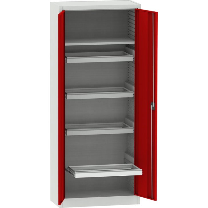 Universāls skapis ar 4 izvelkamiem rāmjiem A4 mapju pakarināšanai + 1 plaukts