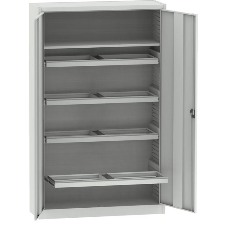 Universāls skapis ar 4 izvelkamiem rāmjiem A4 mapju pakarināšanai + 1 plaukts