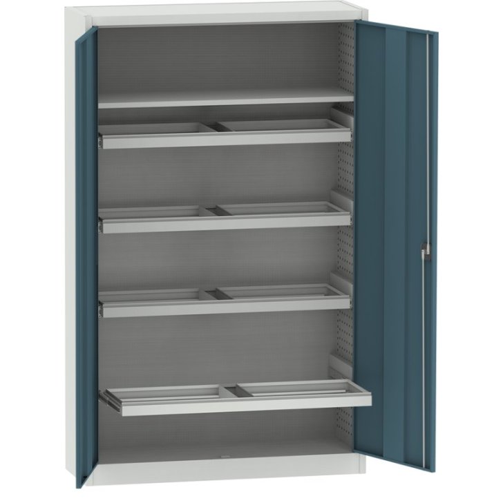 Universāls skapis ar 4 izvelkamiem rāmjiem A4 mapju pakarināšanai + 1 plaukts