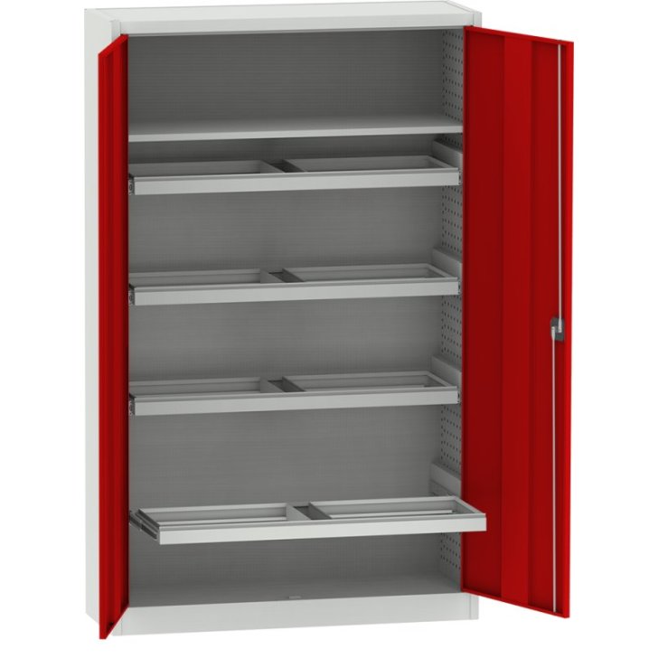 Universāls skapis ar 4 izvelkamiem rāmjiem A4 mapju pakarināšanai + 1 plaukts