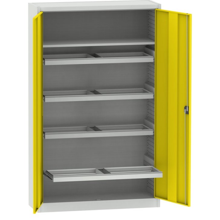 Universāls skapis ar 4 izvelkamiem rāmjiem A4 mapju pakarināšanai + 1 plaukts