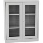 Universāls plauktu skapis ar stikla durvīm