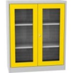 Universāls plauktu skapis ar stikla durvīm