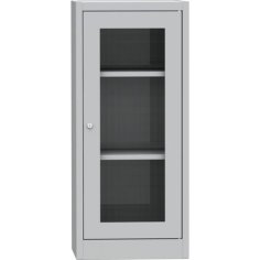 Universāls plauktu skapis ar stikla durvīm